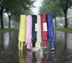 Ombrello Pieghevole a Tre Sezioni 100 Cm, 8 Stecche, Telaio in Lega, Apertura Manuale, Protezione da Sole e Pioggia, Design Minimalista per Adulti - Product Image 2