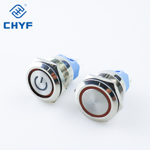 Chyf 10A 220V 10A 16 19 22mm IP65/IP67 không thấm nước tạm thời/tự khóa vòng dẫn thép không gỉ Nút chuyển đổi 120V - Product Image 2