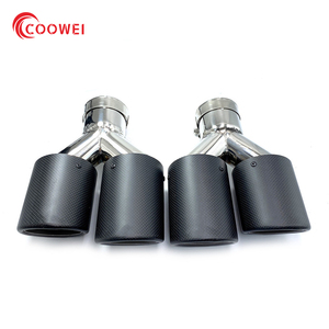 <span class=keywords><strong>Akrapovic</strong></span>-<span class=keywords><strong>Embout</strong></span> d'échappement automatique universel en acier inoxydable double fibre de carbone, modèle Y gauche et droit, 1 paire - Product Image 1