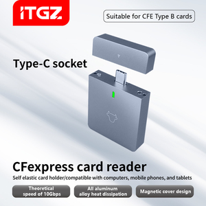 ITGZ CFxpressTypeB Typb-C <span class=keywords><strong>Card</strong></span> <span class=keywords><strong>Reader</strong></span> Magnetic Open Adequado para Sony e Outras Câmeras <span class=keywords><strong>DSLR</strong></span> - Product Image 6