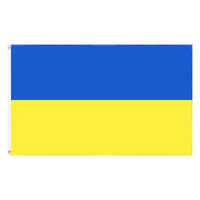 Drapeau ukrainien de haute qualité 3x5 pieds, couleurs vives, avec en-tête en toile à double couture résistante à la décoloration et matériau en aluminium durable