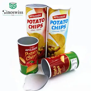 Tube en papier de cylindre d'emballage de Chips, rouleau latéral de qualité alimentaire de taille personnalisée