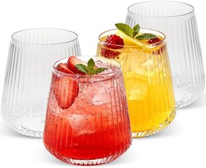 Flûtes à champagne en plastique, verres côtelés en plastique, gobelets à vin jetables, gobelets transparents - Product Image 1