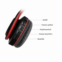 Headphone nirkabel lipat suara Stereo DJ Studio Hifi gigi biru OEM pabrik Headphone Gaming musik murah