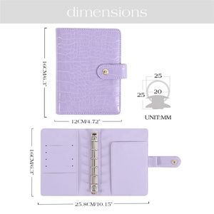 A7 cá sấu Vegan da Bìa Cứng 6 vòng Ngân Sách Tiền mặt thẻ chất kết dính có sẵn cho photocard với A7 A6 A5 chất kết dính phong bì - Product Image 5