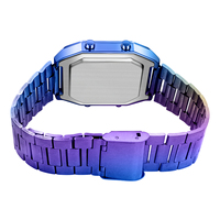 Montres personnalisées avec logo, montres carrées pour hommes de haute qualité, étanches, à LED, montres numériques arabes de luxe pour hommes