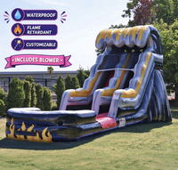 Toboggan aquatique gonflable géant en PVC, imperméable, arc-en-ciel, personnalisé, OEM, pour enfants et adultes
