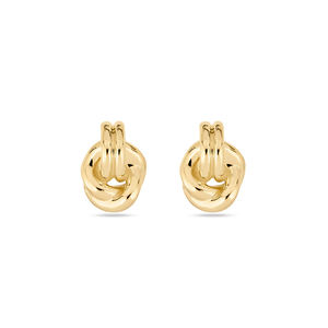 Boucles d'oreilles clous Gemnel Gold Forme Dainty Knot, élégantes et chics pour femmes - Product Image 1