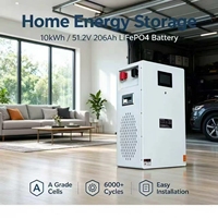 Sistem Tenaga Darurat LiFePO4 10kWh 51.2V 206Ah Penyimpanan Energi Terpisah yang Dapat Ditumpuk CAN RS485