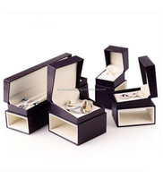 Boîte d'emballage de bijoux personnalisée boîte à bijoux de luxe en cuir PU boîte à bague vente en gros