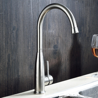 Robinet de cuisine Taplink à montage sur plan, monocommande, en acier inoxydable brossé, finition chromée, mitigeur moderne pour évier, eau chaude/froide