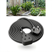 BS IEC Outdoor-Verlängerungskabel UK 3-Pin-Stecker zu Steckdose Stromkabel Widerstandsfähiges Netzkabel für Garten IP11 13A