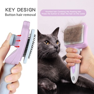 HOP Usine En Gros Autonettoyant <span class=keywords><strong>Pet</strong></span> Enlève Lâche Brosse De Fourrure Chat Perte De Brosse Avec Des Perles Collantes - Product Image 4