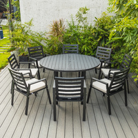 Ensemble de table basse et de chaises en rotin moderne en cinq pièces pour la maison, le jardin, le balcon, le patio, l'hôtel - pour le salon, la cour, l'extérieur