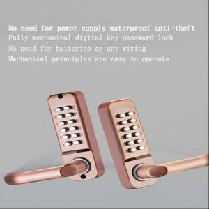 Ngoài trời Hợp kim nhôm mật khẩu kỹ thuật số khóa cửa khóa dài xử lý không thấm nước hệ thống kép cho sân cơ khí - Product Image 2