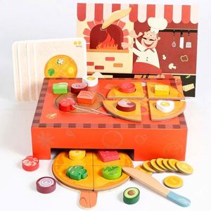 Jeu de cartes éducatives à associer avec four à pâtisserie, jouet en bois Montessori pour faire semblant de cuisiner des pizzas, pour les enfants de 3 ans et plus - Product Image 3