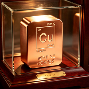 Plaque rectangulaire en cuivre fin 999, 10 oz, polie, avec gravure en relief, objet de collection - Product Image 6