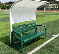Banc d'abri pour terrain de sport en alliage d'aluminium, banc de repos pour les joueurs remplaçables, pour terrain de football et de tennis