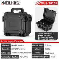 Étui de protection pour appareil photo en plastique rigide imperméable WL Professional, boîte de protection antichoc pour équipement, étui de protection en plastique pour UAV, mousse personnalisée