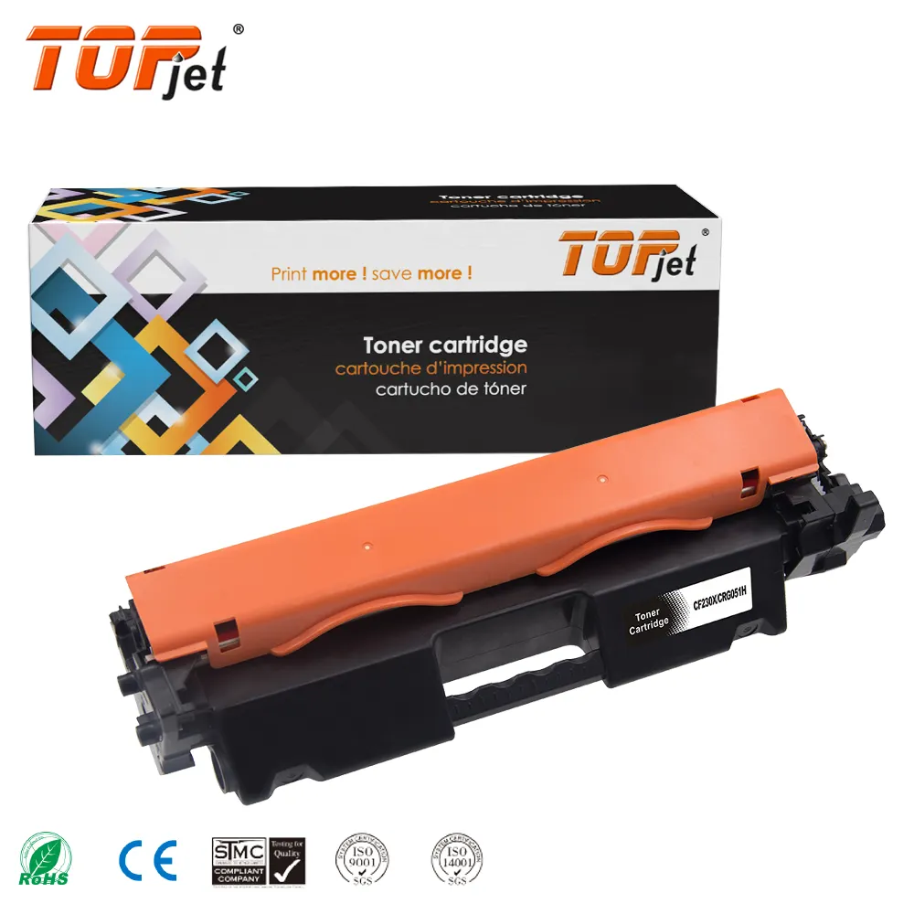 Topjet CF230X CF230 230X 30X kartrid Printer Toner Premium kompatibel untuk HPM203 M203dn M203dw M227 M227fdw