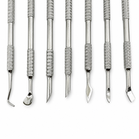 Pousse-cuticules double face en acier inoxydable, outil de manucure pour l'élimination des cuticules, durable et réutilisable, style sabot de cheval russe, le plus vendu