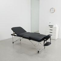 Lit de massage pliable moderne en PVC à 3 sections OEM |   Éponge haute densité |   Pour usage commercial dans les spas, les salles de sport et les hôtels