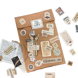 Paquete de 40 Hojas de Pegatinas de Material Vintage para <span class=keywords><strong>Collage</strong></span> Básico, Manualidades, Diario, Cuaderno, Suministros de <span class=keywords><strong>Arte</strong></span>, Papelería, Regalos - Product Image 1