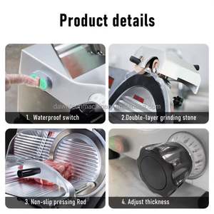 Machine à découper semi-automatique en aluminium pour viande congelée, légumes, pommes de terre, bacon, fromage, concombre, saucisses, pour la cuisine à domicile - Product Image 3