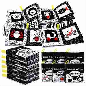 Juguete Sensorial Montessori en Blanco y Negro de Alto Contraste para Bebés Recién Nacidos de 0 a 12 Meses - Product Image 1