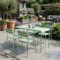 Meubles de bistrot modernes personnalisés pour l'extérieur, table et chaises en aluminium pour l'extérieur, utilisables dans de multiples scénarios : patio, jardin, café