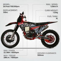 Moto tout-terrain à essence 4 temps 200-400CC ZTOT Z6 MAX YBS300PRO DOHC haute puissance 120km/h pour la course en montagne