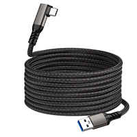 Câble USB 3.2 Gen 2 10 Gbps USB a vers USB C 3A Charge rapide Coude 1m 2m 5m pour Oculus Quest 1/2 Câble de liaison VR Ligne de caméra