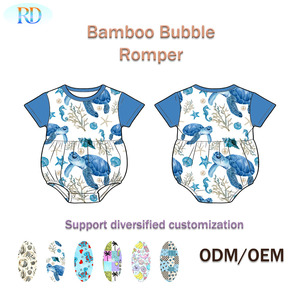 Ruidian 2026 Tutina Neonato Personalizzata in Bambù a Bolle, Pagliaccetto Estivo a Maniche Corte, Body Stampato per Neonati, ODM OEM - Product Image 2