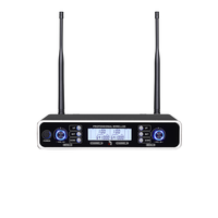 Mikrofon Nirkabel GSD-HY-901 Harga Terjangkau UHF Dual Channel Handheld Jangkauan Jauh untuk Shure