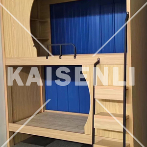 Literas Cápsula de Acero para Hostales Juveniles con Armario de Almacenamiento de Zapatos y Estantes Interiores, Cama Alta Compacta, Cama Doble para Hotel - Product Image 3