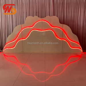 SMOOTH Multi-color LED Metal Stage <b>Backdrop</b> for Wedding Party Banquet Decoration - Product Image 2