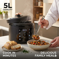 Cuisinière à pression électrique de haute qualité 5L 900W, marmite multifonction intelligente avec soupape de sécurité, cuiseur à riz numérique pour soupes