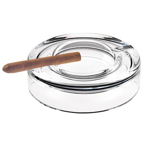 HMS cristallo europeo Cigar portacenere vassoio moderno Desktop bocca soffiato posacenere con Logo stampato per alberghi - Product Image 1