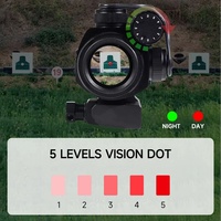 Lunette de visée optique à point rouge tactique M2 en aluminium, étanche et réglable pour l'extérieur