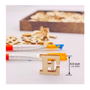 Mini lettres <span class=keywords><strong>en</strong></span> <span class=keywords><strong>bois</strong></span> et chiffres <span class=keywords><strong>en</strong></span> <span class=keywords><strong>bois</strong></span> non finis avec plateau de rangement rustique pour scrapbooking, artisanat DIY, cadeaux faits <span class=keywords><strong>maison</strong></span> - Product Image 3