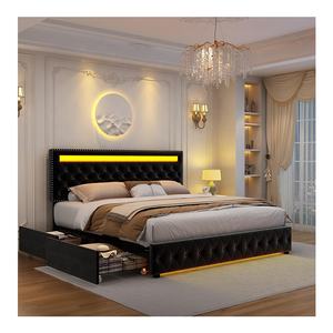 大木现代卧室床套装-环保耐用3年保修定制尺寸批发中国产地SJ-B01 - Product Image 4