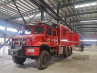 Camion de sauvetage tout-terrain FAW spécial incendie avec treuil, grue et générateur, camion de commandement de sauvetage tout-terrain robuste Jiefang