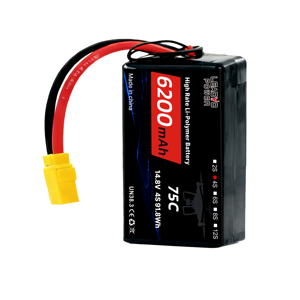 DXF Batterie LiPo 4S 14.8V 6200mAh 80C pour Voiture RC 1/10 1/8 - Pack