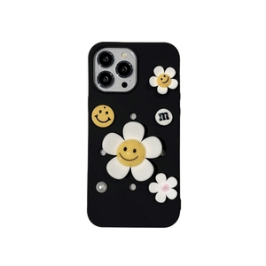 เคสโทรศัพท์ทนทานสำหรับ phone16promax 15 14 13 12 <span class=keywords><strong>11</strong></span> x ผลิตภัณฑ์ใหม่ล่าสุดลายดอกไม้ยิ้มสุดสร้างสรรค์ DIY ป้องกันการตก - Product Image 3
