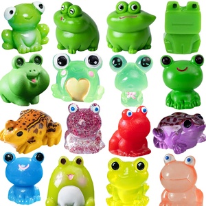 Mini Figuras de Ranas de Resina, Miniaturas de Animales, Adornos para Paisajes, Decoraciones de Escritorio, Accesorios para Manualidades - Product Image 1