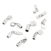 Prix de gros Embout de cordon à double trou en alliage de zinc sans nickel, accessoires de quincaillerie pour sacs à main et vêtements, personnalisable DIY