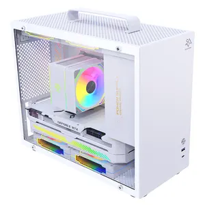 SNOWMAN 컴퓨터 케이스 타워 CPU 케이싱 PC 게이머 공급 업체 강화 유리 M-ATX 게임용 컴퓨터 케이스