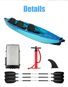 Prix d'usine R-S-A Kayak-1 Modèle Bateau en plastique Canoë transparent <span class=keywords><strong>3</strong></span> <span class=keywords><strong>places</strong></span> Kayak <span class=keywords><strong>gonflable</strong></span> en PVC à double propulsion avec <span class=keywords><strong>3</strong></span> pagaies - Product Image 5