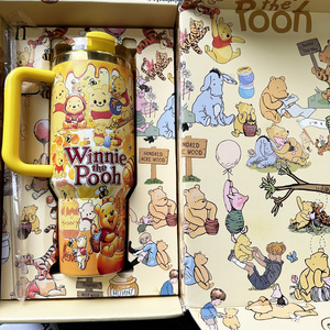 แก้วเก็บความร้อนลายการ์ตูนหมีสีเหลือง ขนาด 40 ออนซ์ พร้อมกล่องของขวัญ รับผลิตตามสั่ง ขายส่ง มีสินค้าในสต็อก - Product Image 4