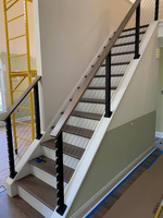 Câble de balustrade en acier inoxydable noir pour escalier, pour design d'intérieur moderne